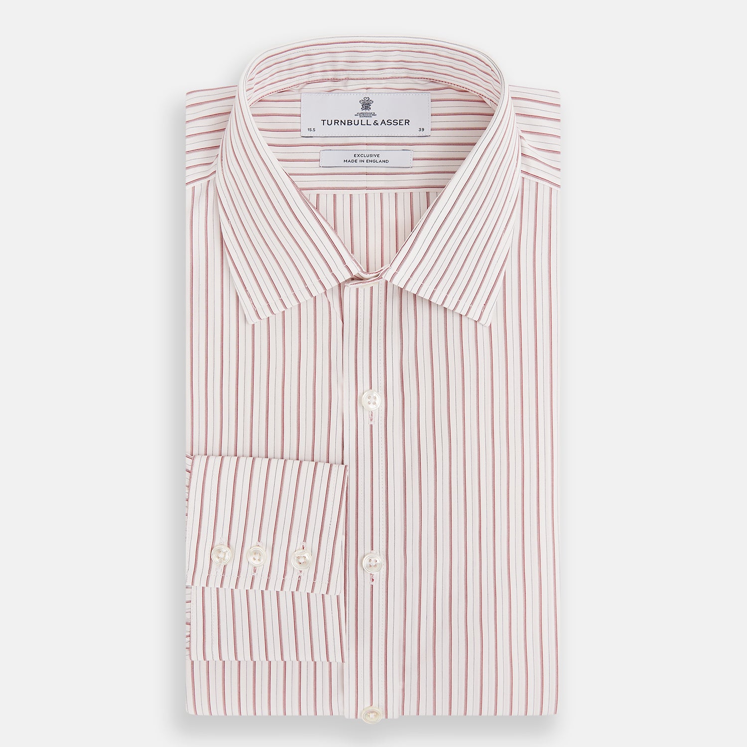 View 5 of product Red Multi Ticking Stripe Mayfair Shirt