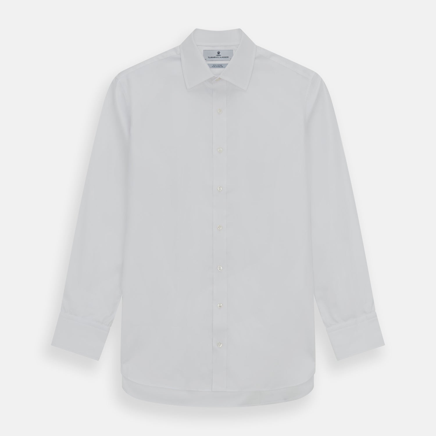 View 1 of product White Superfine Oxford Cotton Shirt with T&A Collar and 3-Button Cuffs