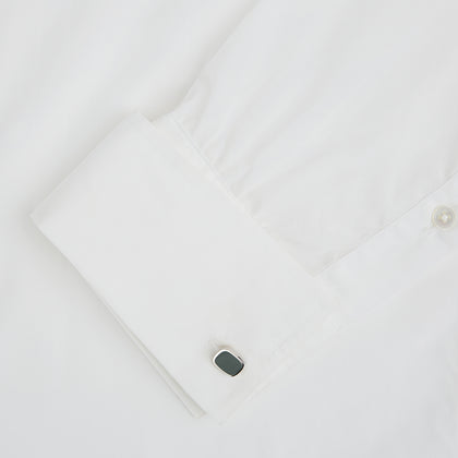 Green Rounded Square Cufflinks Image 2