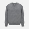 View 1 of product Grey Melange Cashmere V-neck Jumper