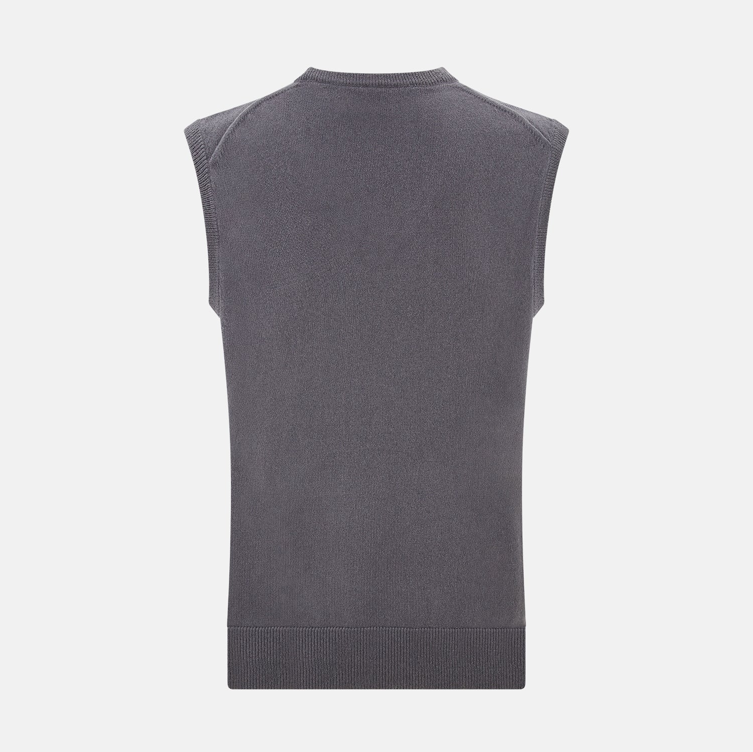 View 3 of product Slate Grey V-neck Cashmere Vest