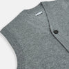 View 2 of product Ash Grey V-neck Sleeveless Cardigan