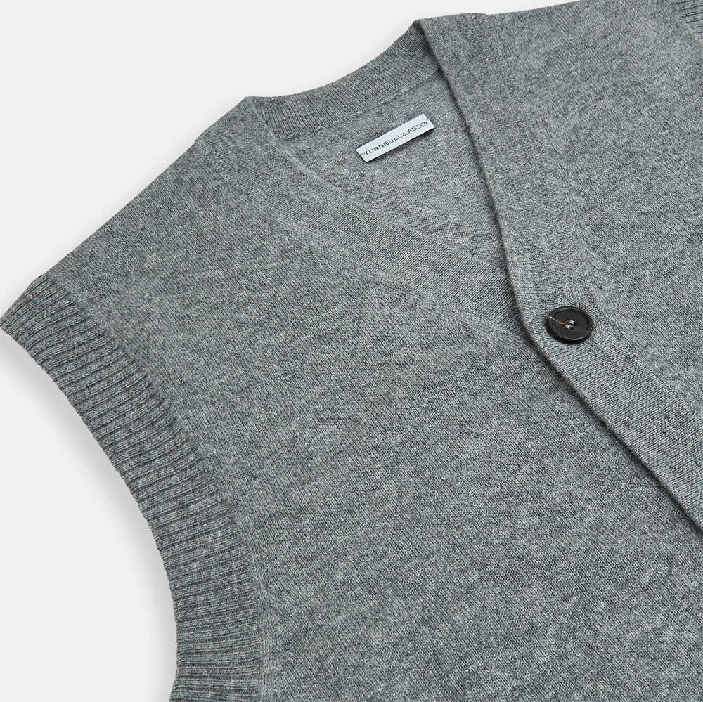 Selected SLFLULU SL BUTTON O-NECK NOOS - Bodywarmer - medium grey