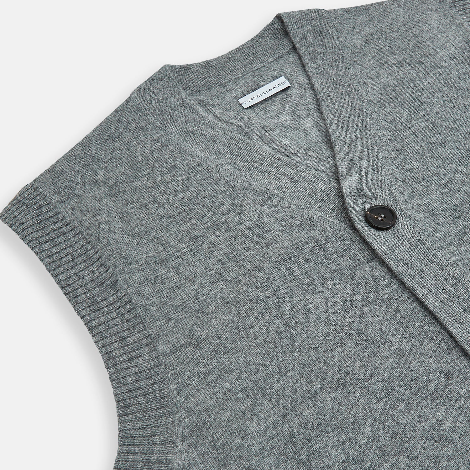 View 2 of product Ash Grey V-neck Sleeveless Cardigan