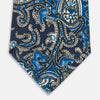 View 4 of product Blue and Navy Twisted Paisley Silk Tie
