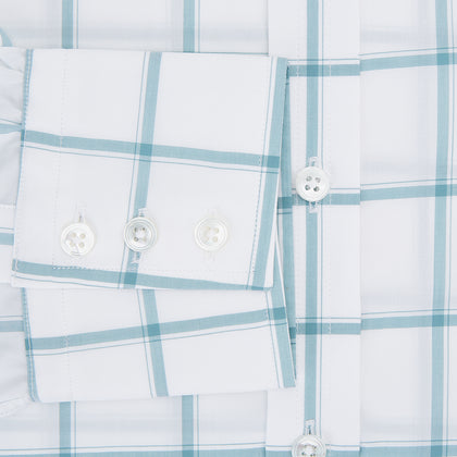 Sage Grid Check Mayfair Shirt Image 3