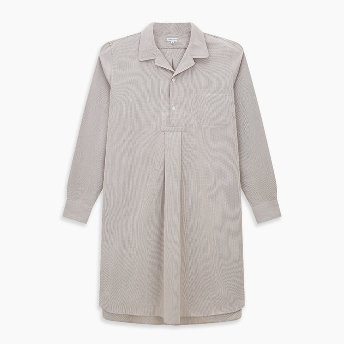Brown Micro Check Quarzo Nightshirt Image 5