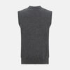 View 3 of product Charcoal Grey Cashmere Sleeveless Cardigan
