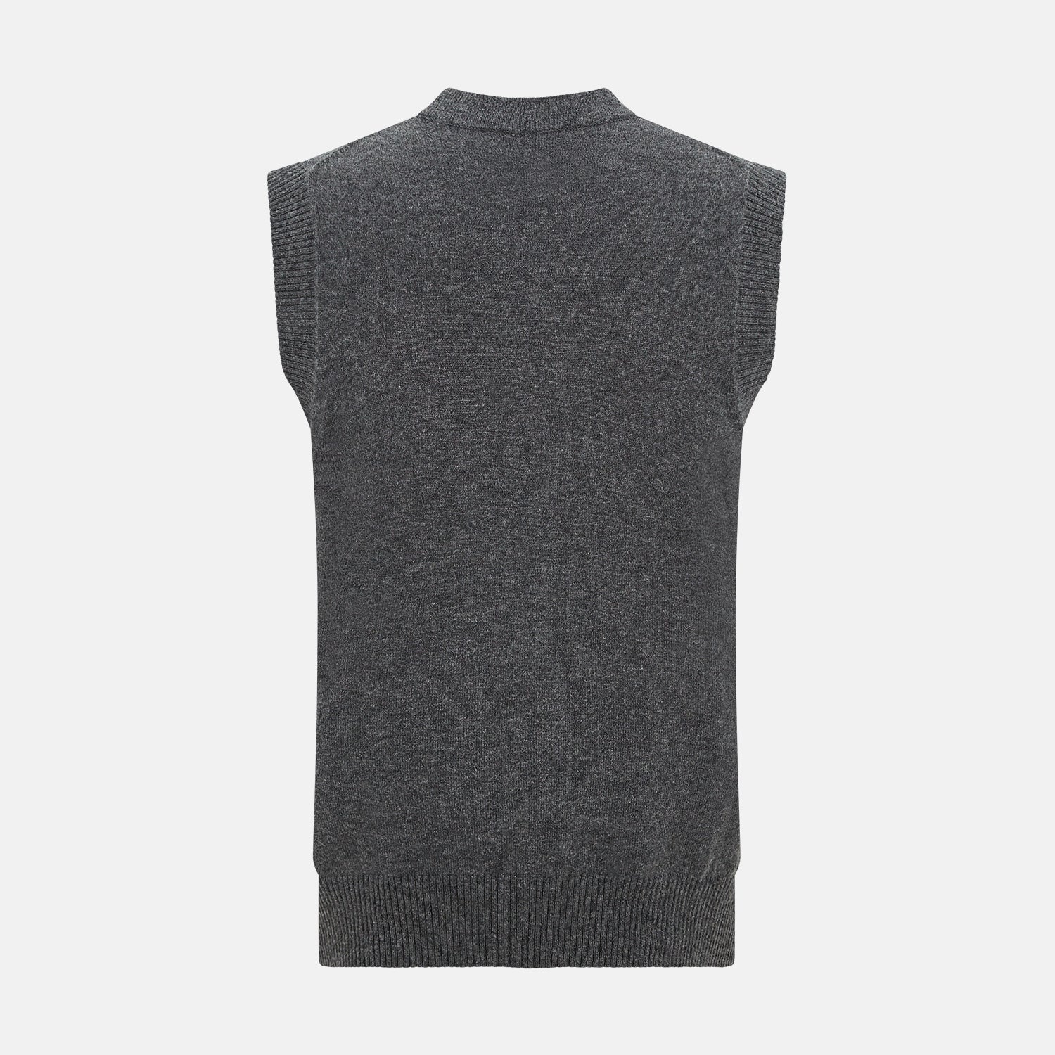 View 3 of product Charcoal Grey Cashmere Sleeveless Cardigan