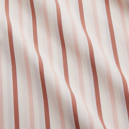 Pink and Sandstone Stripe Cotton Regular Fit Mayfair Shirt Image 3