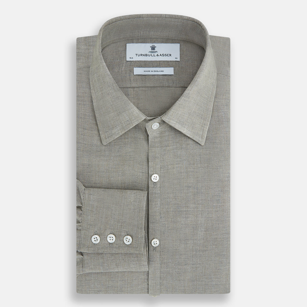 Flint Grey Linen Westminster Shirt