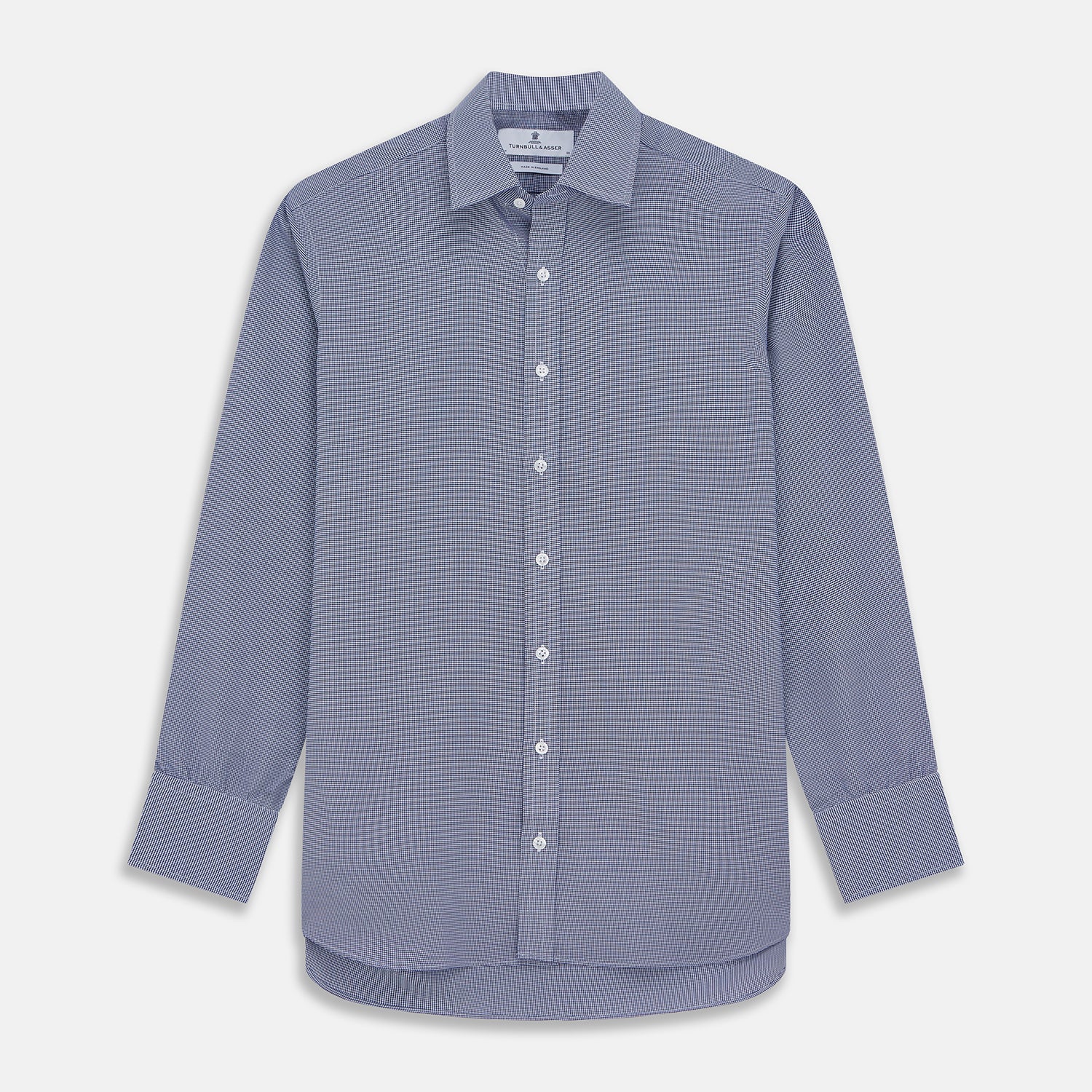 View 1 of product Navy Pattern Cotton Voile Regular Fit Mayfair Shirt