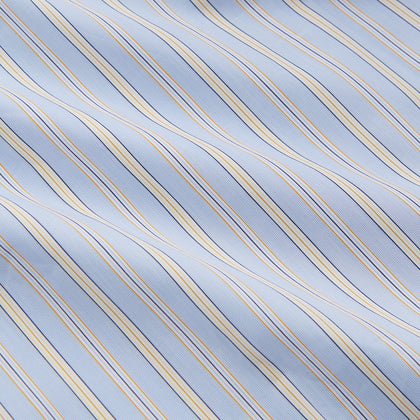 Blue and Yellow Stripe Poplin Cotton Nightshirt Image 3