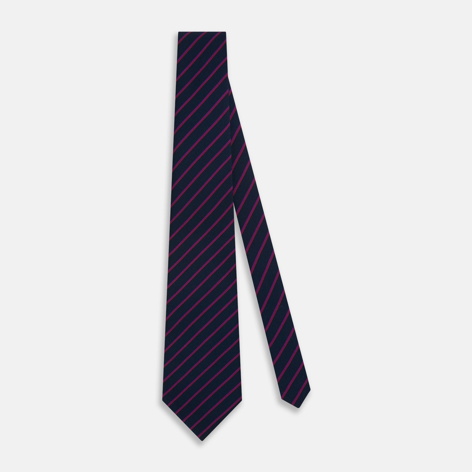 View 2 of product Navy and Purple Striped Blazer Silk Tie