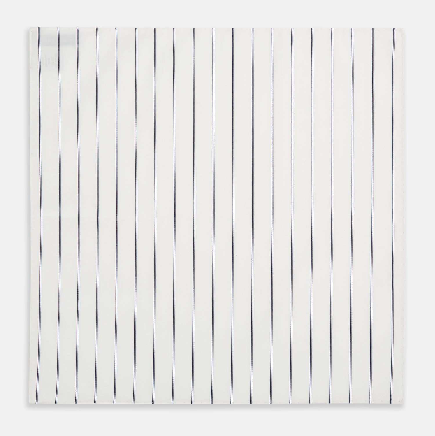 View 3 of product Dark Navy Double-Pinstripe Hand-Rolled Handkerchief