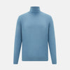 View 1 of product Pale Blue Fine Merino High Neck Jumper