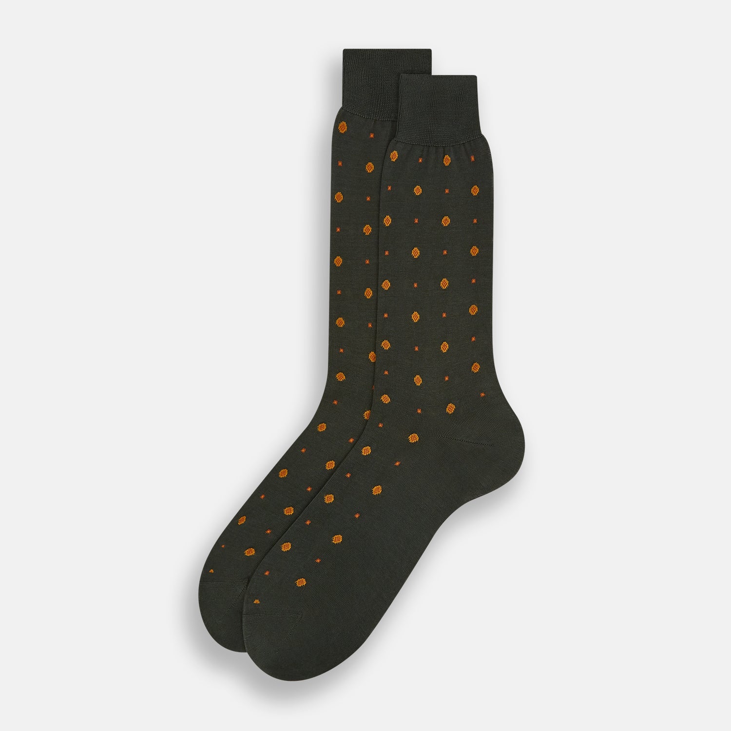 View 2 of product Forest Green Patterned Mid-Length Socks