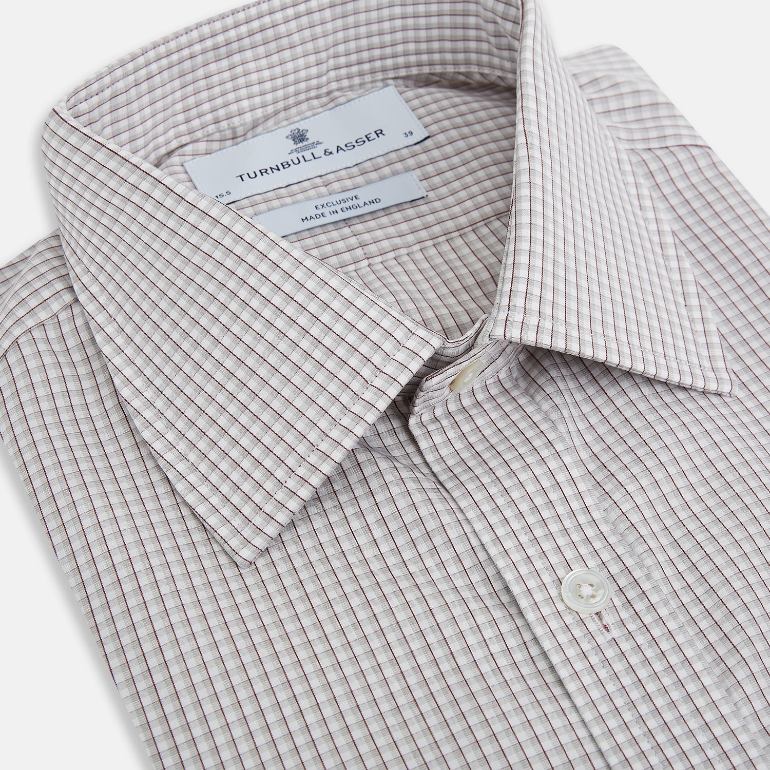 View 2 of product Grey Micro Shadow Check Mayfair Shirt