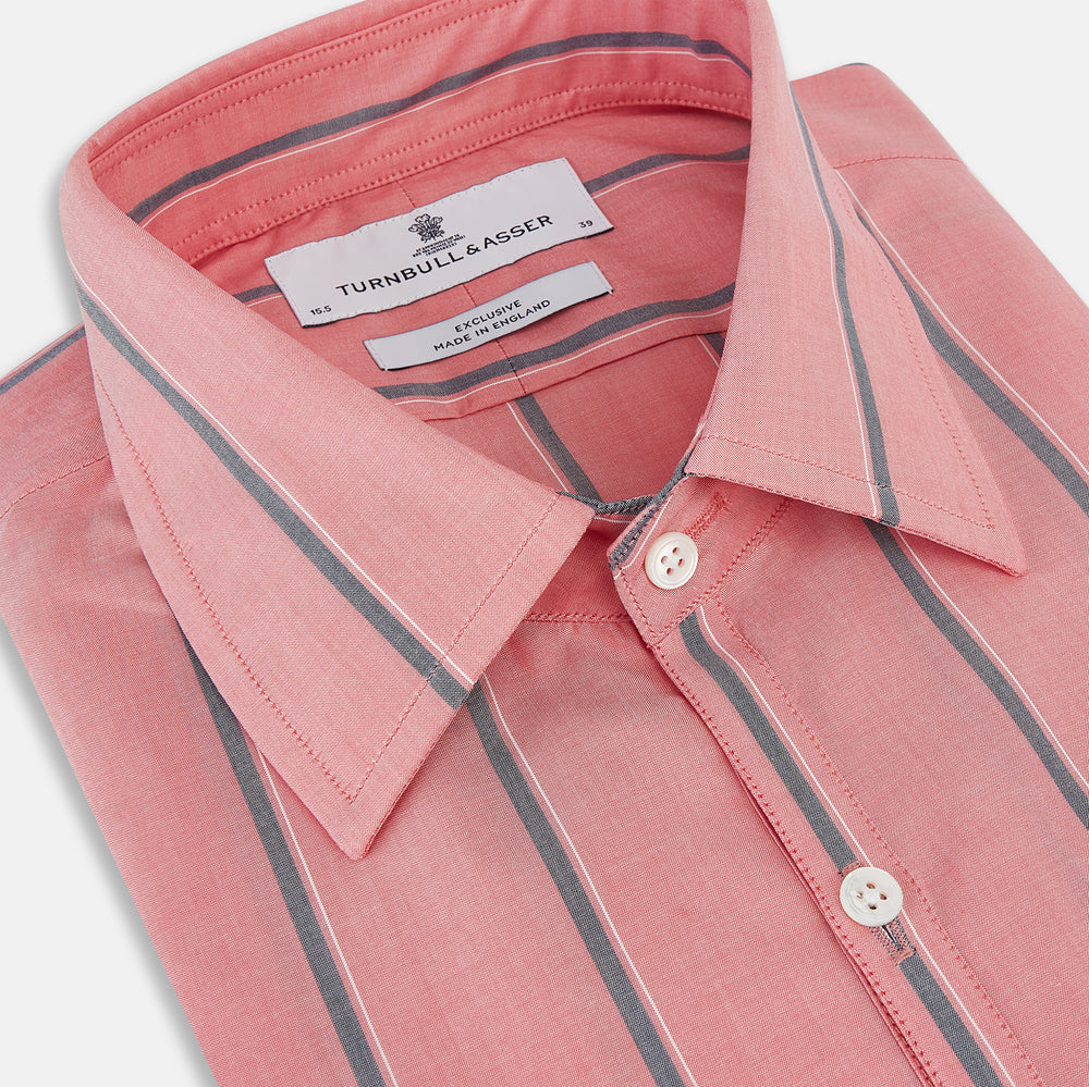 Coral Pink Track Stripe Westminster Shirt