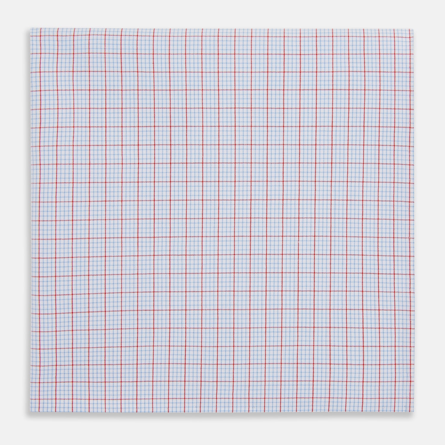 View 1 of product Hand Rolled Red Multi Graph Check  Handkerchief