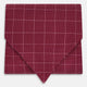Burgundy Dotted Check Pattern Printed Silk Cravat
