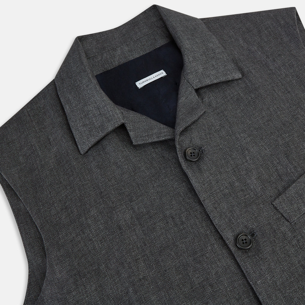 Ash Collared Linen Waistcoat