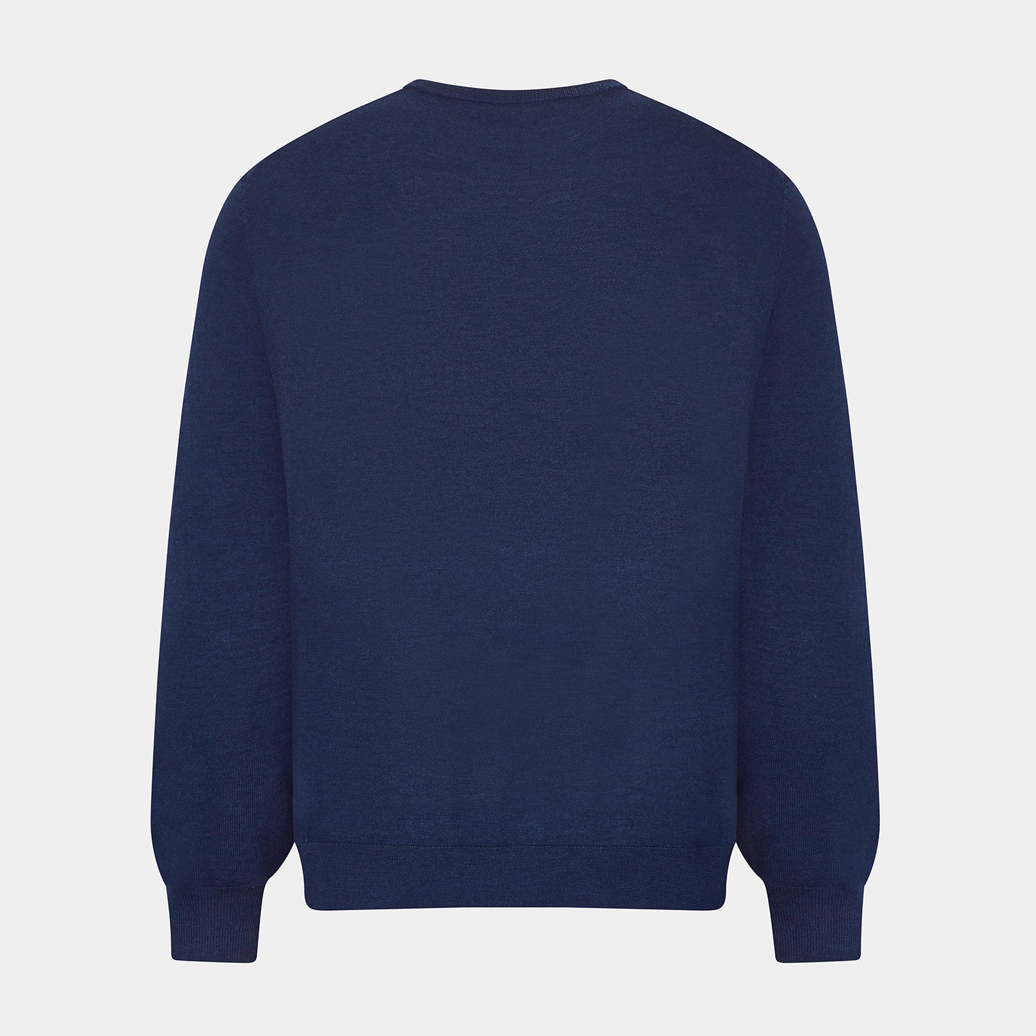 View 3 of product Navy Merino Round Neck Jumper