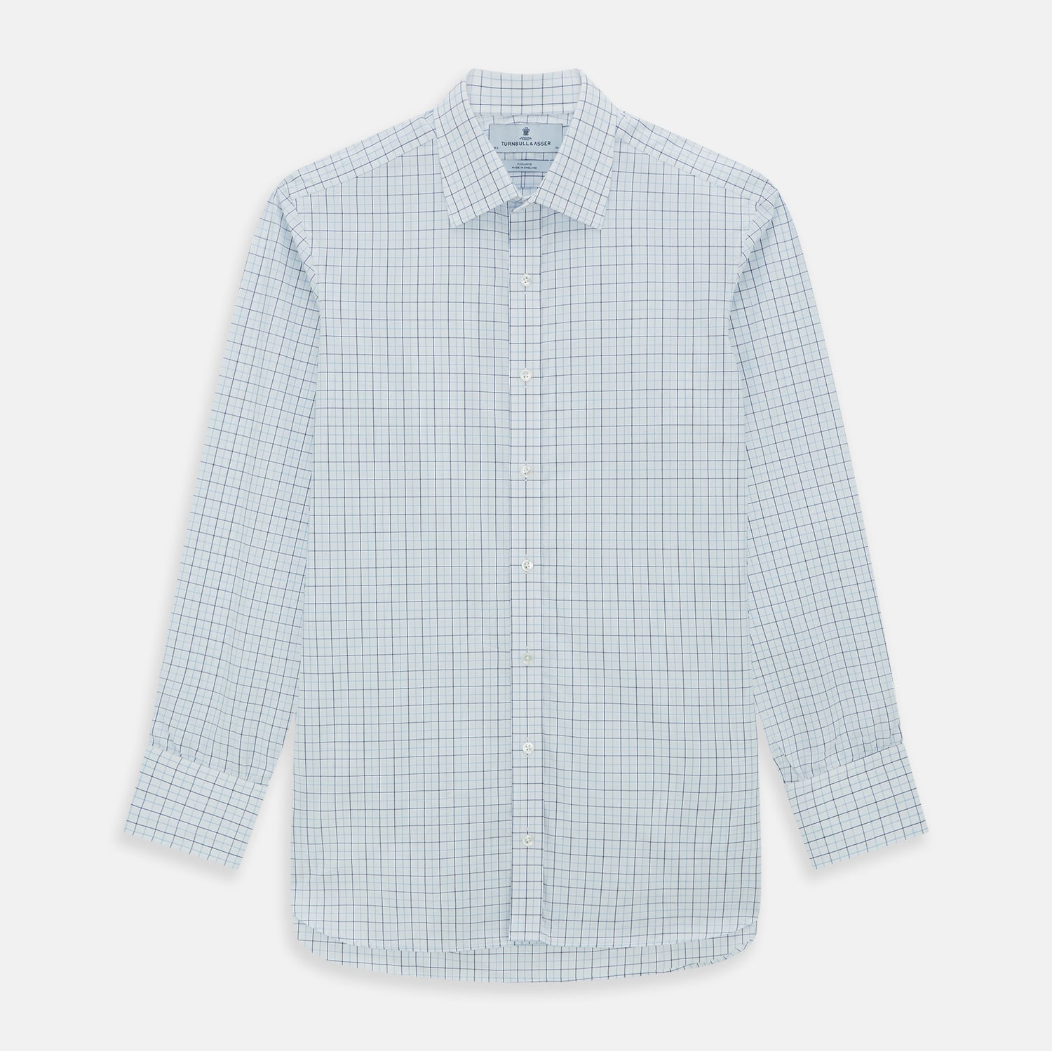 View 1 of product Blue Overlay Grid Check Mayfair Shirt