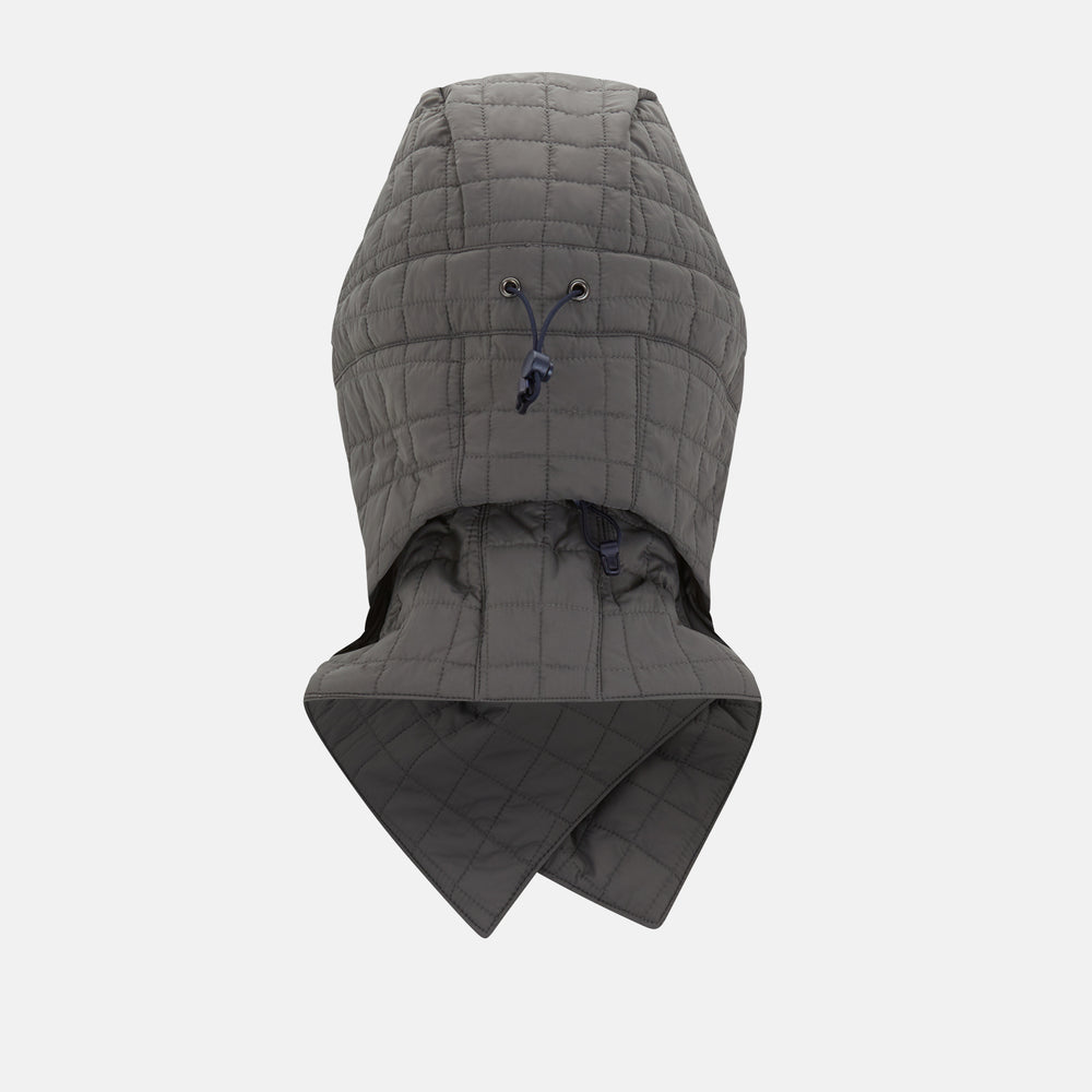 Shadow Grey Quilted Hood with Neck Warmer