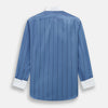 View 3 of product Steel Grey Track Stripe Shirt with Contrast T&A Collar and Cuffs