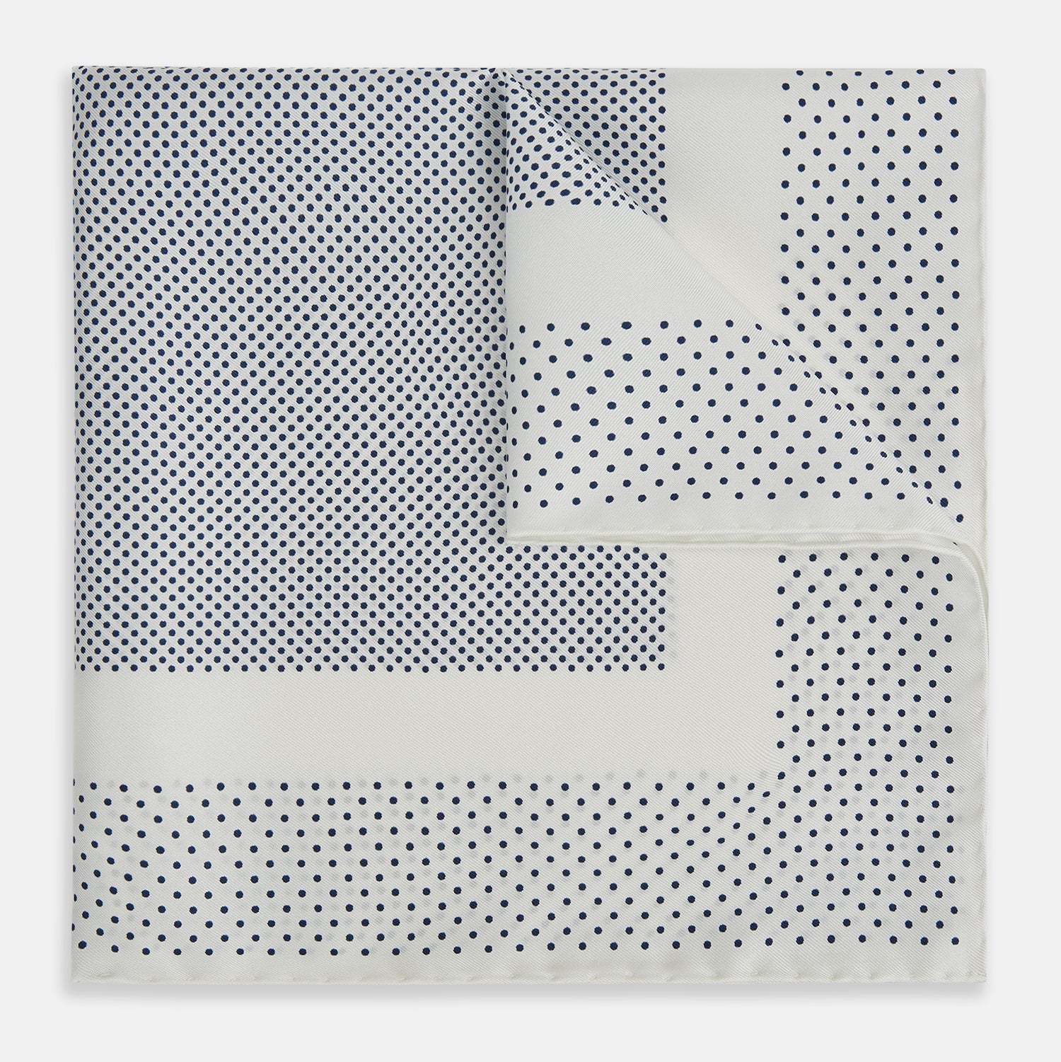 View 1 of product Cream Dot Silk Pocket Square