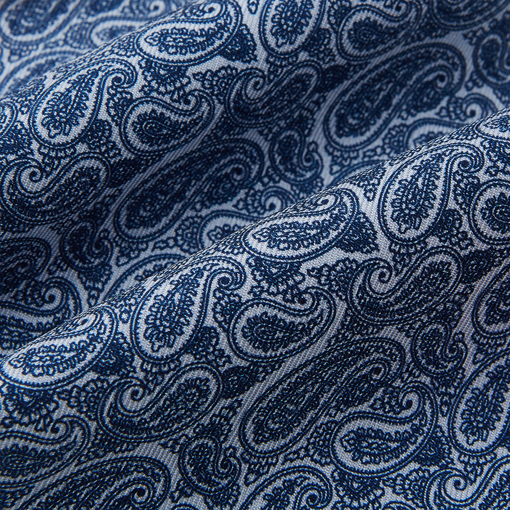Pale Blue Paisley Silk Cravat