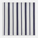 Navy Double Stripe Hand-Rolled Handkerchief