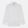 View 1 of product White Weekend Fit Linen Finch Shirt With Derby Collar And Chest Pocket
