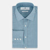 View 5 of product Turquoise Ticking Stripe Mayfair Shirt
