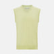 Melon Green V-neck Cashmere Vest