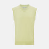 Melon Green V-neck Cashmere Vest