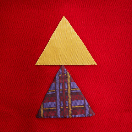 Red Applique Hand Stitched Lambswool Blanket Image 4