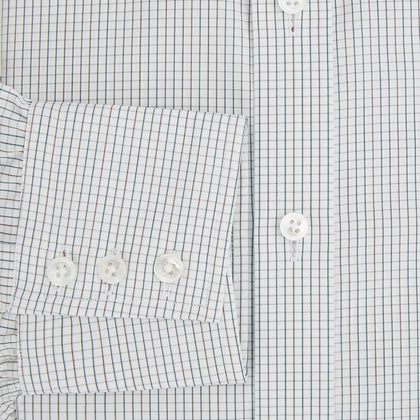 Forest Melange and Red Graph Check Mayfair Shirt Image 3