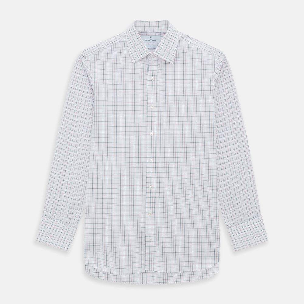 Pink Overlay Grid Check Mayfair Shirt