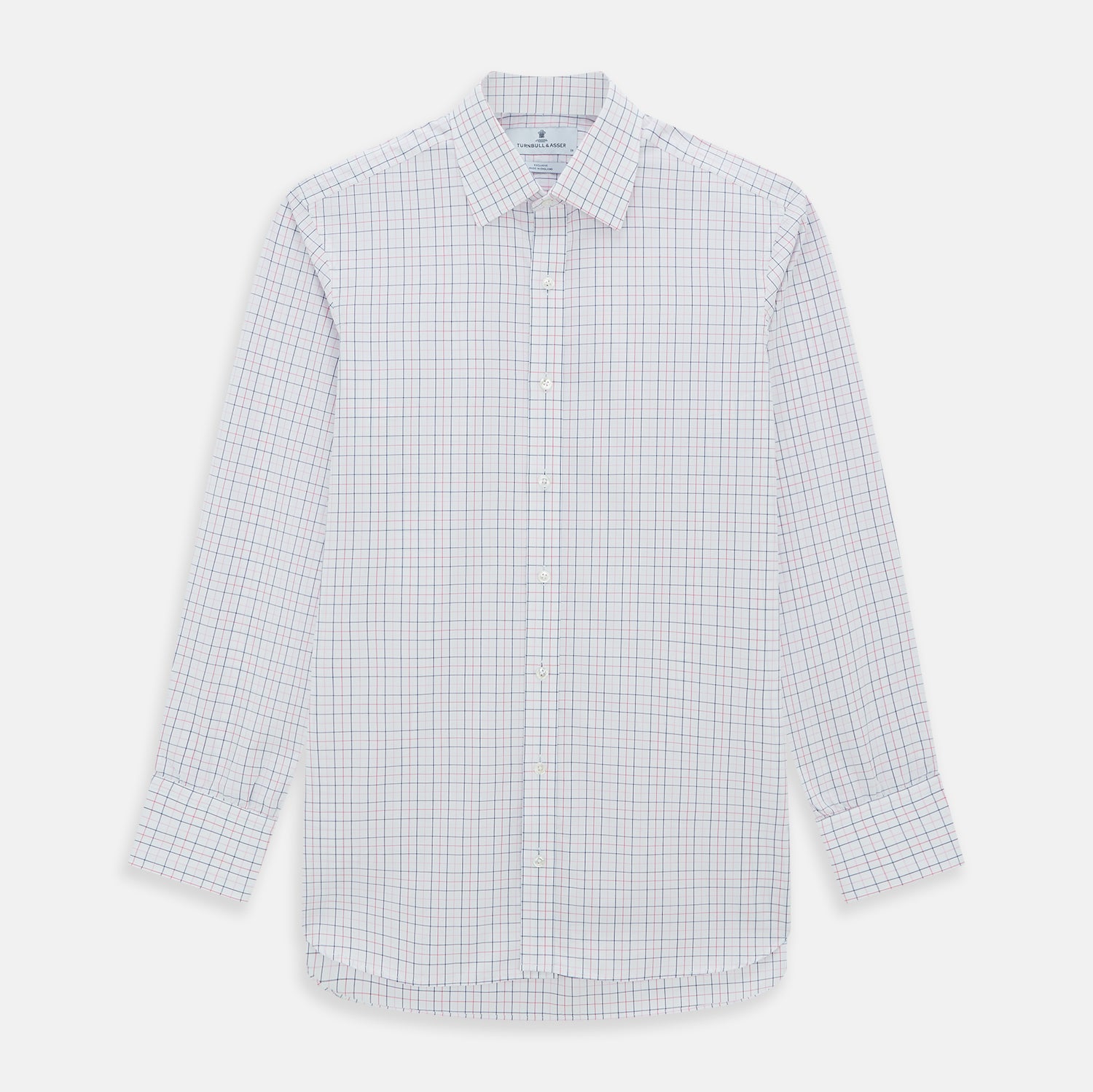 View 1 of product Pink Overlay Grid Check Mayfair Shirt
