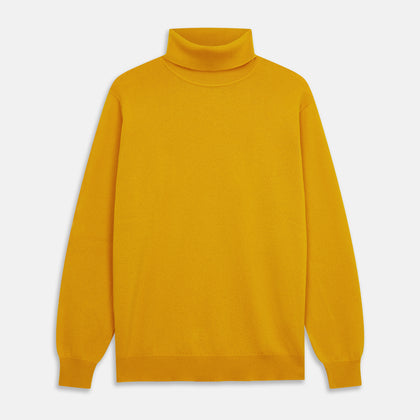 Gold Aubrey Cashmere Roll Neck Jumper Image 1