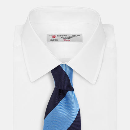 BLOCK STRIPE NAVY RIVER TIE