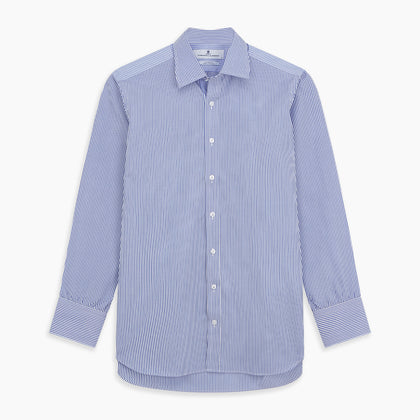 Blue and White Stripe Cotton RE-PURPOSE Mayfair Shirt Image 5