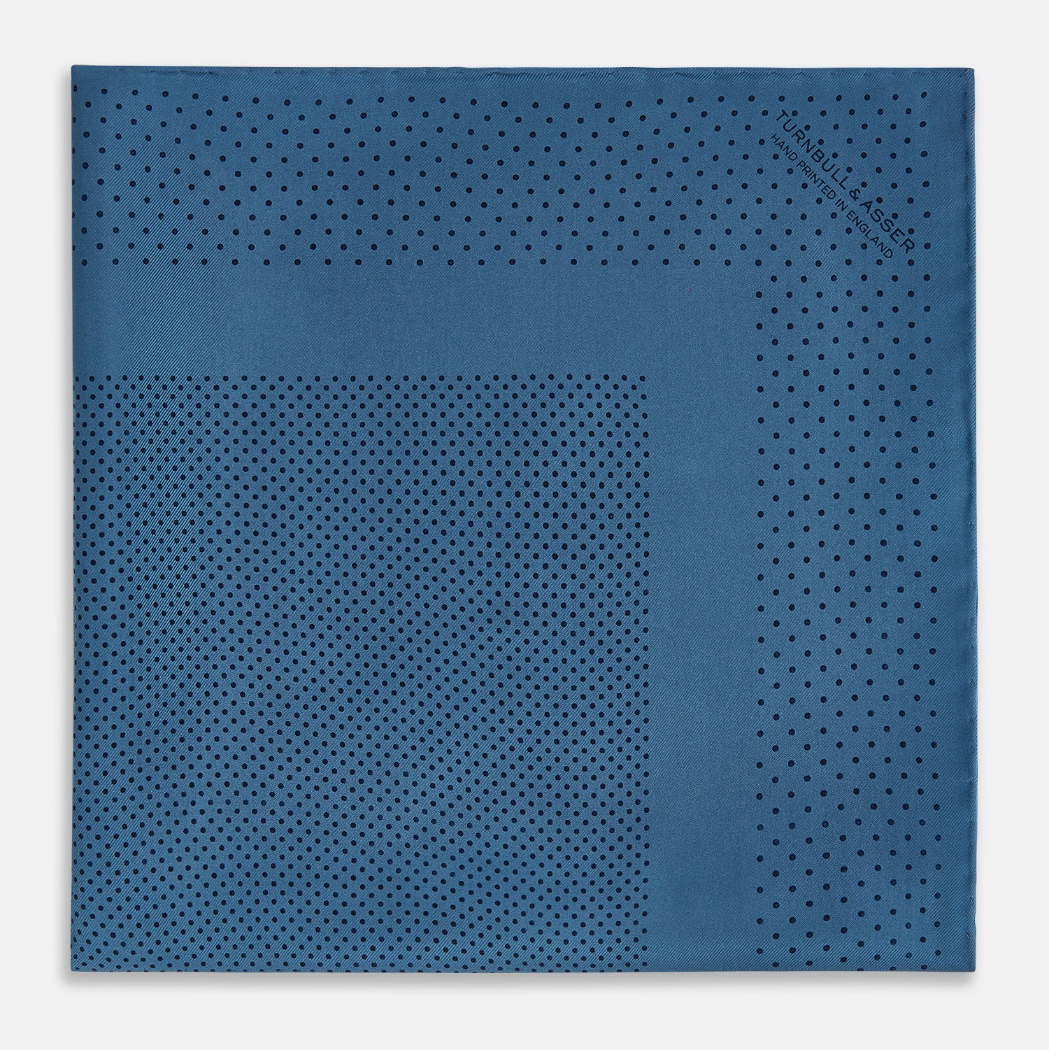 View 3 of product Blue Dot Silk Pocket Square