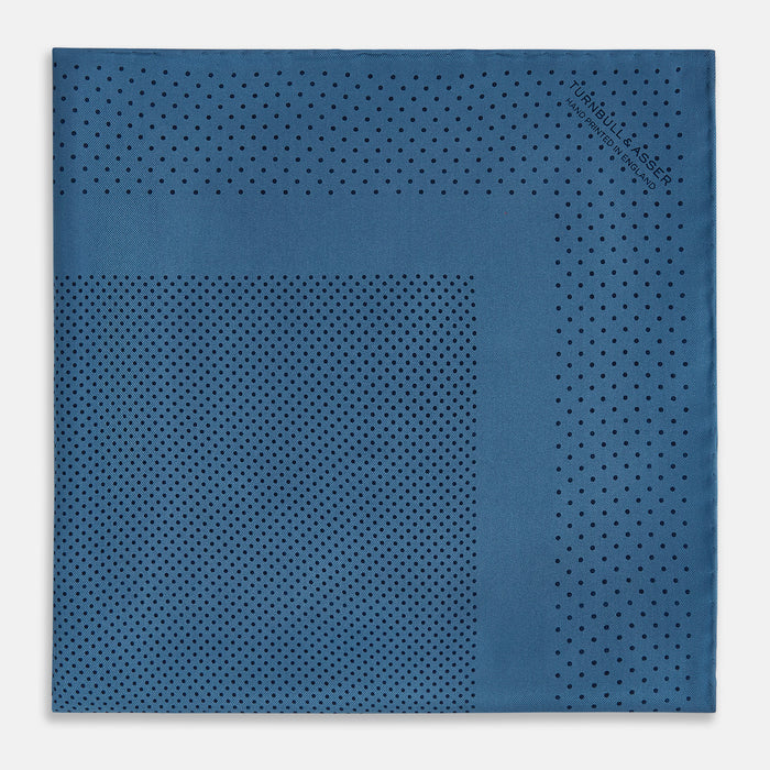 Blue Dot Silk Pocket Square Image 2