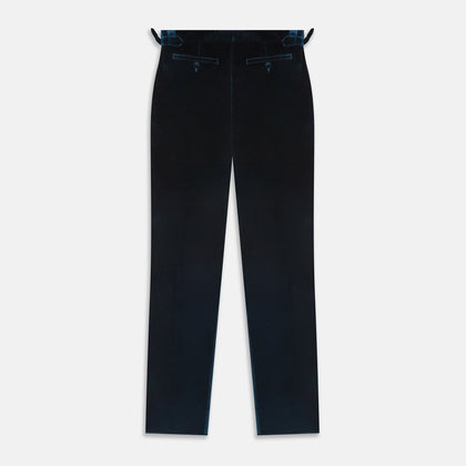 Teal Velvet Jonathan Trousers Image 3