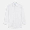 Black Fine Stripe Cotton Regular Fit Mayfair Shirt