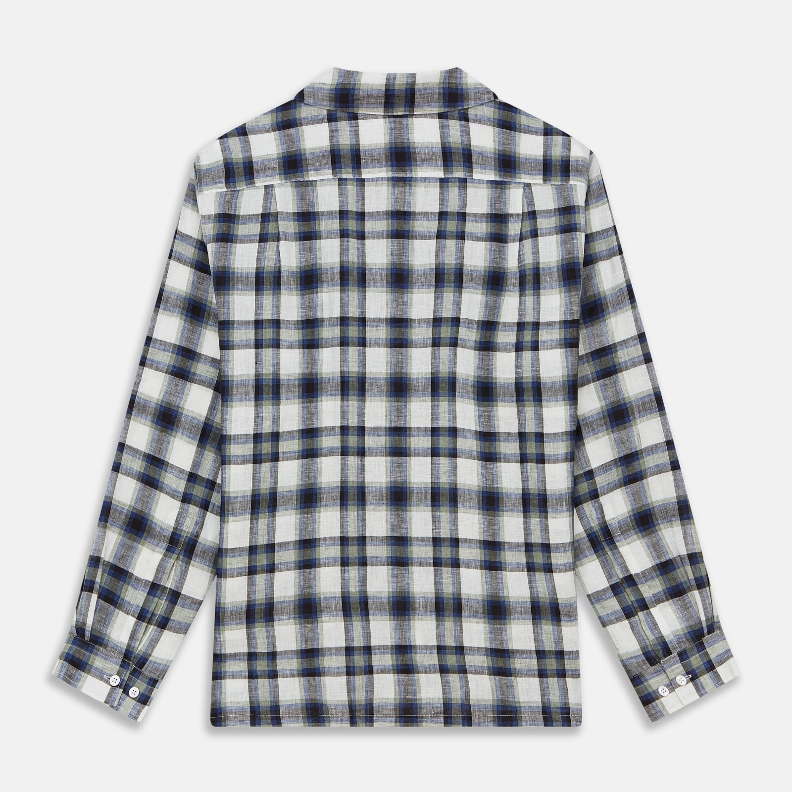 View 5 of product Green Multi Check Linen Holiday Fit Winnington Shirt