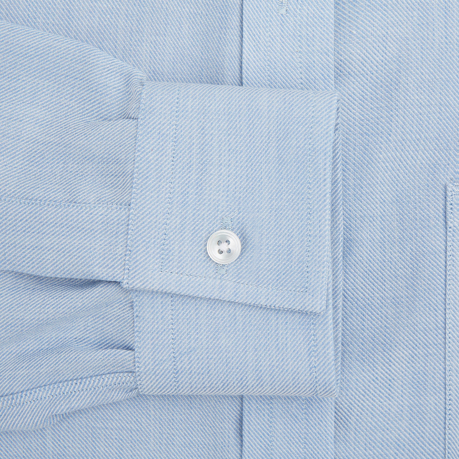 View 3 of product Pale Blue Cotton Cashmere Derby Collar Richmond Shirt